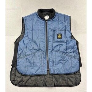 RefrigiWear Vest Men 2XL Blue Quilted Insulated Workwear 0599R